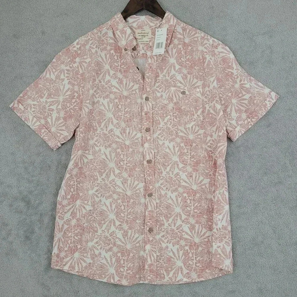 NWT Weatherproof Vintage Mens  Short Sleeve Button-Down Shirt Large  5PT - Picture 1 of 9